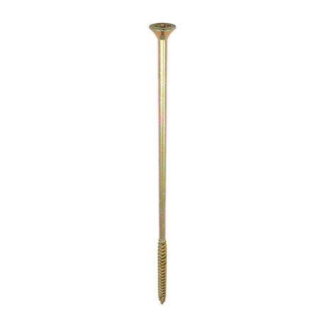 6.0 x 200 Timco C2 Strong Fix Premium Woodscrew, Countersunk Pozi Pz3, Steel Zinc / Yellow Plated 60200C2