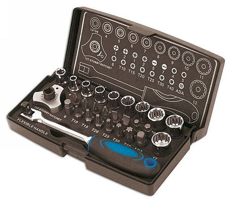 Laser 28pce Alldrive 1/4"  Socket & Bit Set 3925