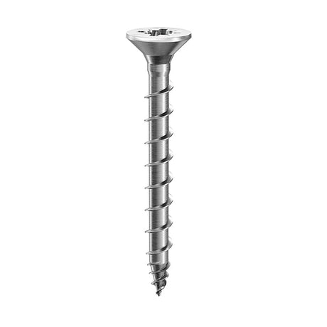 Hinge-Tite 4 x 25mm Countersunk Pozi PZ2 Hinge Screw, Net Coat Chrome. TFHTC4025