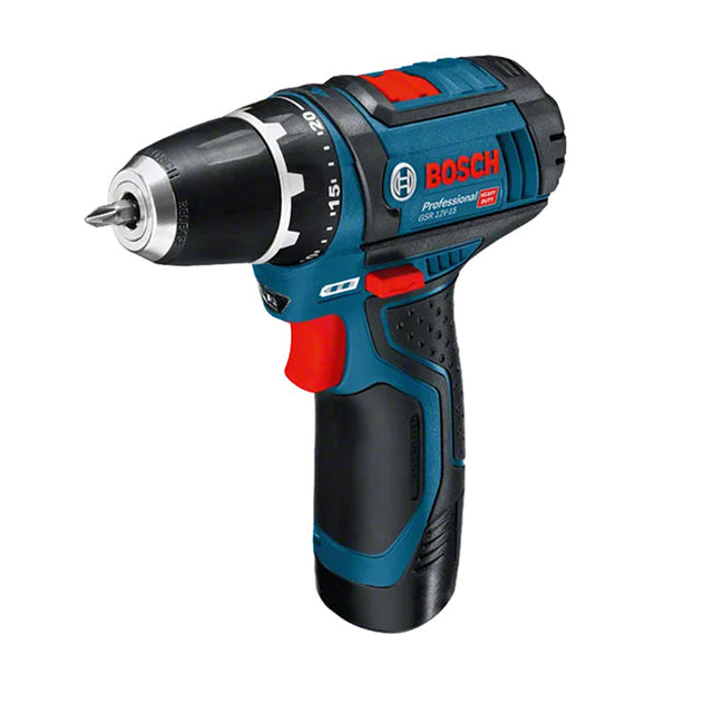 Bosch GSR 12V-15 Drill Driver with 2 x 2.0Ah Batteries In Bag *Refurbished*