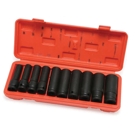 Hilka 10 piece 1/2" Deep Impact Socket Set Metric 01151002