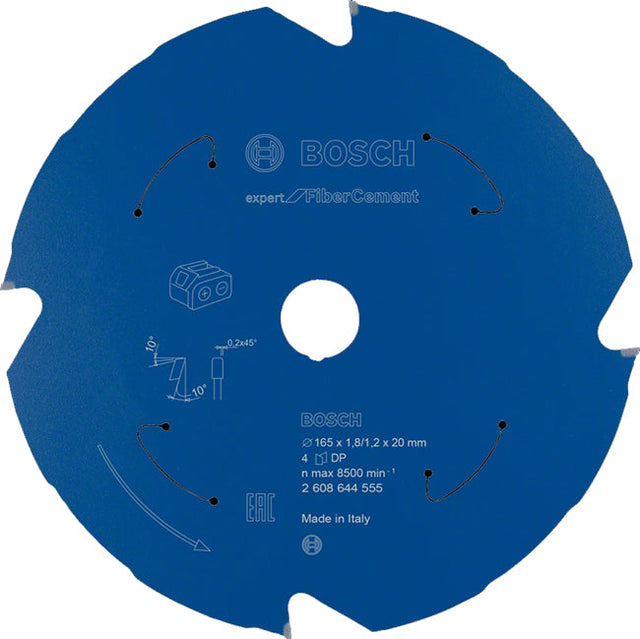 Bosch 165 x 20 x 4 Teeth Expert for Fibre Cement Circular Saw Blade For Cordless Saws P/No. 2 608 644 555