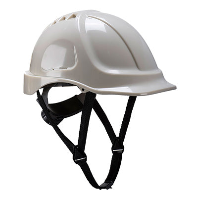 Endurance Glowtex Helmet With Chin Strap, White (Glow in the dark)