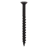 4.0 x 33mm (8 x 1" 1/4) Timco Carcass Screws, Black Phosphate Countersunk Pozi No.2, Boxed in 500's 40033CARC