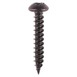 No.6 x 3/4" (3.5 x 19mm) Timco Blackjax Woodscrew, Twin-thread Round Head Pozi No.2, Black Passivated (Boxed in 200's, Outer box of 1000) 00634BJC