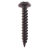 No.6 x 3/4" (3.5 x 19mm) Timco Blackjax Woodscrew, Twin-thread Round Head Pozi No.2, Black Passivated (Boxed in 200's, Outer box of 1000) 00634BJC