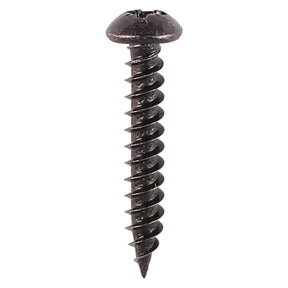 No.6 x 3/4" (3.5 x 19mm) Timco Blackjax Woodscrew, Twin-thread Round Head Pozi No.2, Black Passivated (Boxed in 200's, Outer box of 1000) 00634BJC