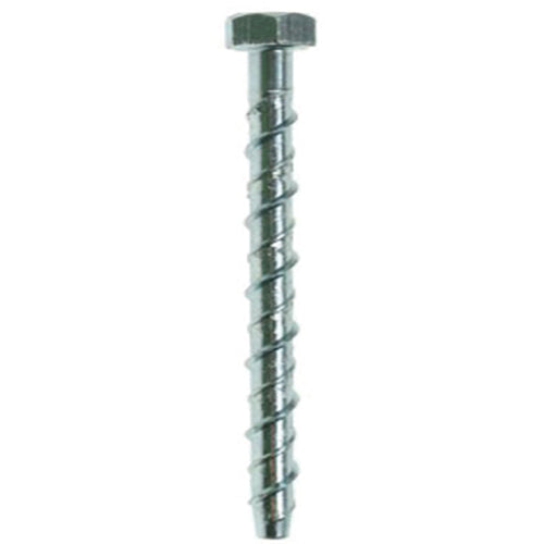 M16 x 200 Hexagon Head Concrete Masonry Screw Bolt Anchor, Bright Zinc Plated