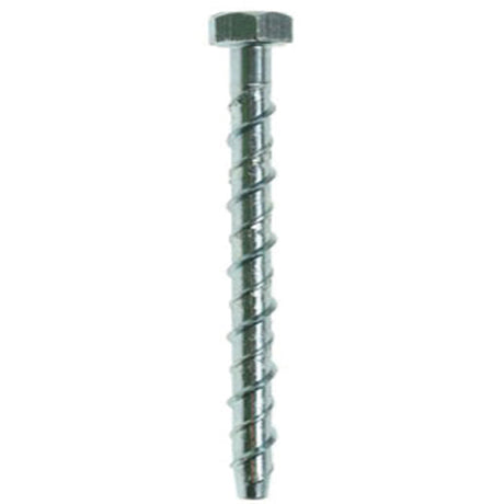 M16 x 200 Hexagon Head Concrete Masonry Screw Bolt Anchor, Bright Zinc Plated
