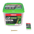 4.0 x 40 Timco C2 Strong Fix Premium Woodscrew, Countersunk Pozi, Steel Zinc / Yellow Plated (Tub of 1200) 40040C2TUB