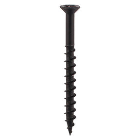 4.0 x 45mm (8 x 1" 3/4) Timco Carcass Screws, Black Phosphate Countersunk Pozi No.2, Boxed in 500's 40045CARC