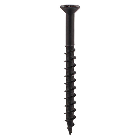 4.0 x 45mm (8 x 1" 3/4) Timco Carcass Screws, Black Phosphate Countersunk Pozi No.2, Boxed in 500's 40045CARC