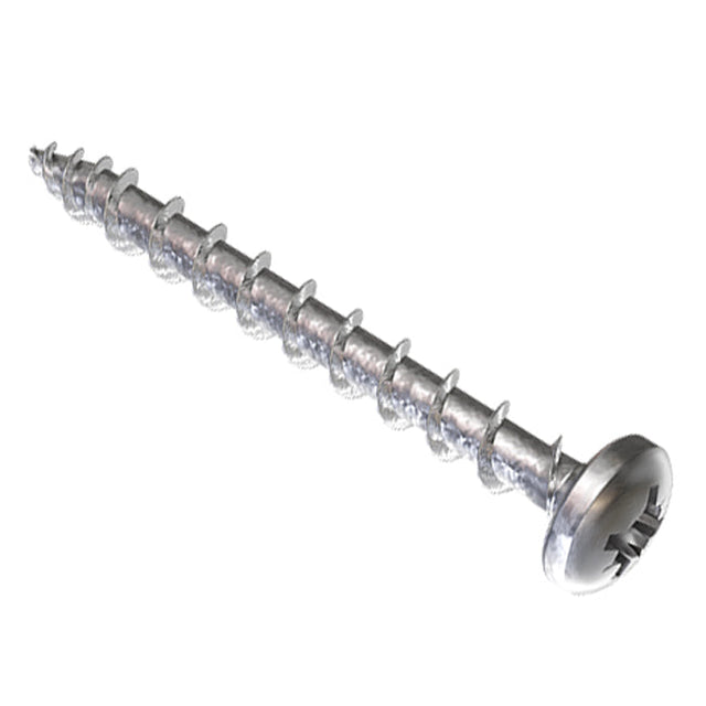 Screw-Tite 4 x 40mm Pan Pozi PZ2, All Purpose Screw, Net Coat Zinc Plated. TFSTPZ4040