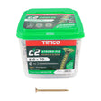 5.0 x 70 Timco C2 Strong Fix Premium Woodscrew, Countersunk Pozi, Steel Zinc / Yellow Plated (Tub of 375) 50070C2TUB
