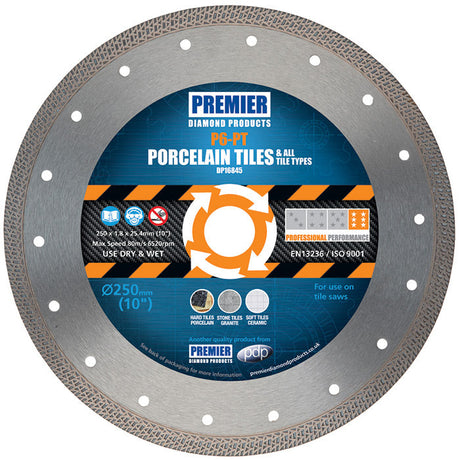 350 x 25mm Diamond Blade for Porcelain Tiles (Wet Use) DP16851 P6/PT