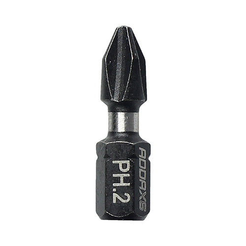 PH2 x 25mm Addax X6 Impact Screwdriver Bit (Pack of 10) 2PH25X6