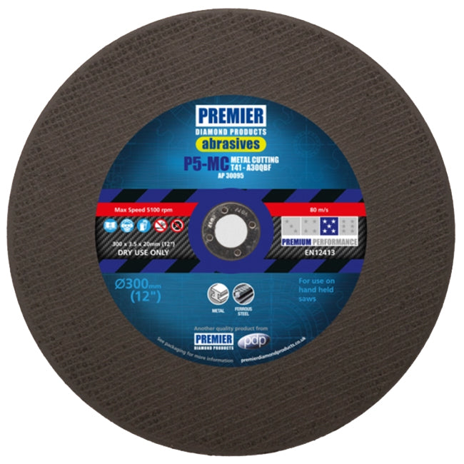 Premier P5-MC A36 300 x 20 x 3.5mm Metal Cutting Disc AP30095