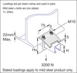 124-164mm Extra Deep Unistrut P2787 Beam Clamp HDG SC852