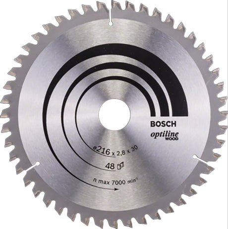 Bosch 216 x 30 x 48 Teeth Optiline Wood Circular Saw Blade P/no. 2 608 640 641