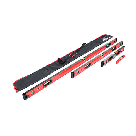 Hilka Spirit Level Set in carry pouch (300mm, 610mm, 1219mm & 1829mm) 63990004