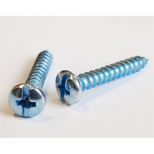 8 x 1" (4.2 x 25mm) Self Tapping Screw, Pan Combination Phillips Slot AB, Steel Bright Zinc Plated, DIN 7981C