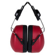 Red Clip on Ear Defenders to Suit Chin Standard Helmet