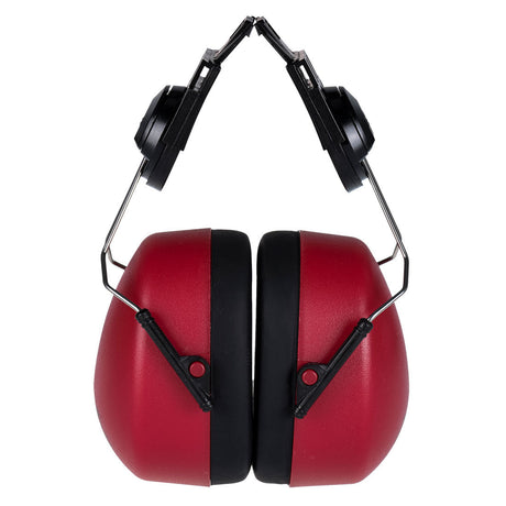 Red Clip on Ear Defenders to Suit Chin Standard Helmet