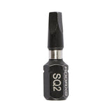 SQ2 x 25mm Addax X6 Impact Screwdriver Bit (Pack of 10) 2SQ25X6