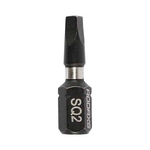 SQ2 x 25mm Addax X6 Impact Screwdriver Bit (Pack of 10) 2SQ25X6