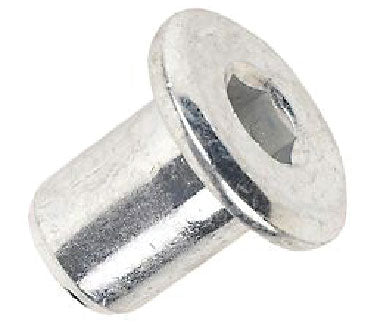 M6 x 17mm Joint Connector Nut, Steel Bright Zinc Plated