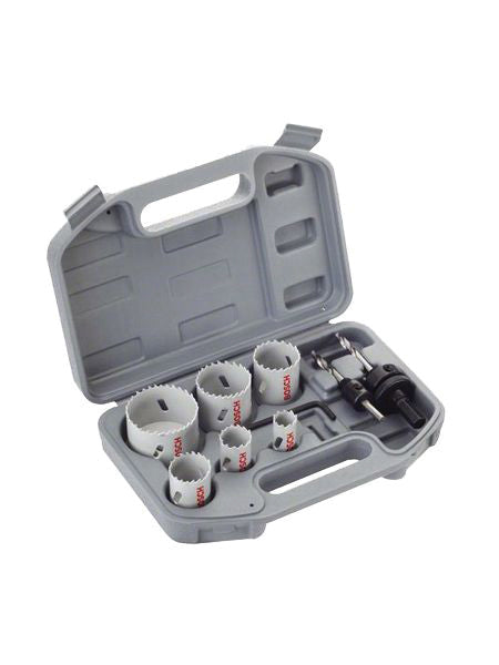 Bosch Electricians Holesaw Kit in Case 9 Piece (20, 25, 32, 38, 51, 64mm) P/No. 2 608 580 804