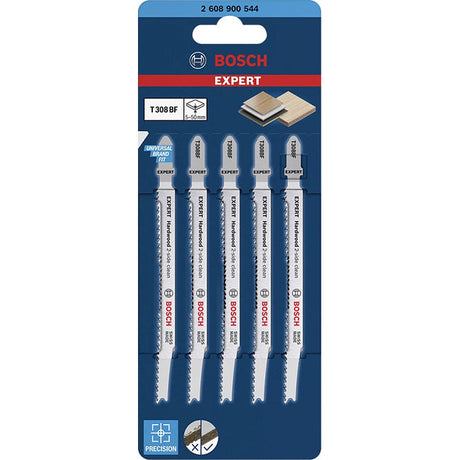 Bosch T308BF 132mm Jigsaw Blade Expert for wood 5-50mm (Pack Of 5) P/No. 2 608 636 569