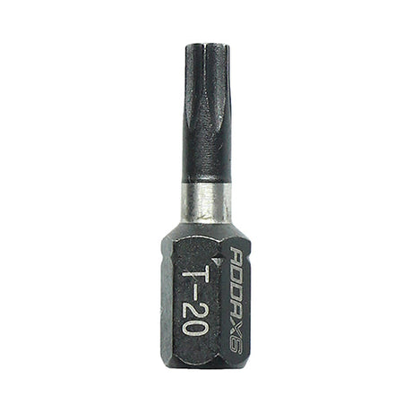 T20 x 25mm Addax X6 Impact Screwdriver Bit (Pack of 10) 20TX25X6