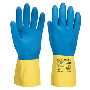 Portwest A801 Double Dipped Gauntlet Gloves 300mm X-large