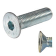 M4 x 8 Socket Countersunk Screw High Tensile Zinc Plated & de-embrittled, DIN 7991