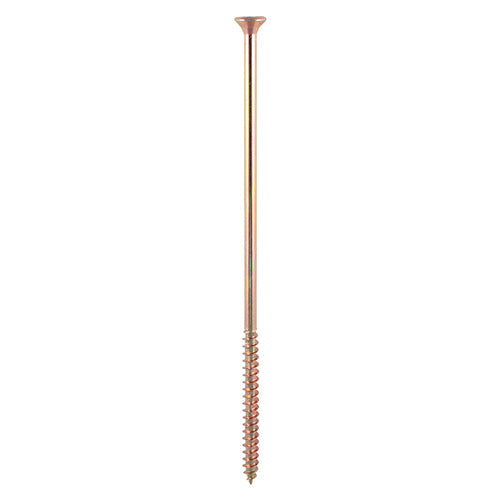 6.0 x 180 (12 x 7" 1/4) Timco Velocity Premium Countersunk Pozi Pz3, Woodscrew, Steel Zinc Yellow Finish, 60180VYTX