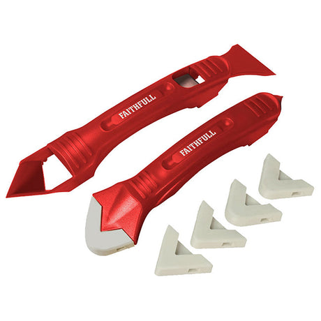 Faithfull Silicon Scraper & Smooth Out Kit FAITLSILKIT