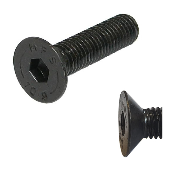 M8 x 16 Socket Screw, Countersunk, High Tensile Grade 10.9 Self Colour, DIN 7991