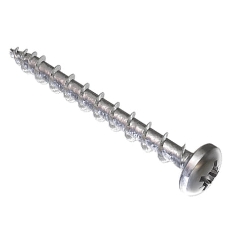 Screw-Tite 4 x 30mm Pan Pozi PZ2, All Purpose Screw, Net Coat Zinc Plated. TFSTPZ4030