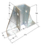 SB702  Single Channel Gussetted Bracket, Unistrut compatible, galvanised