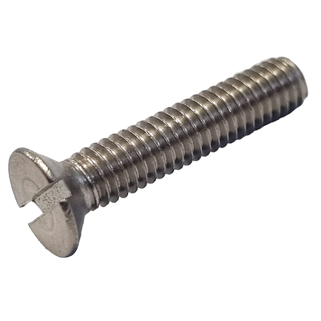 M6 x 25 Machine Screw, Countersunk Slot Stainless Steel A4 (316)