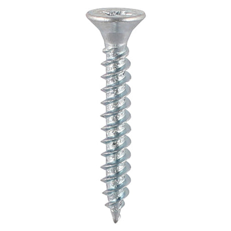 7 x 1" (3.9 x 25mm) Timco Twin-Thread Countersunk Pozi Woodscrews, Bright Zinc Plated, 00071CWZ