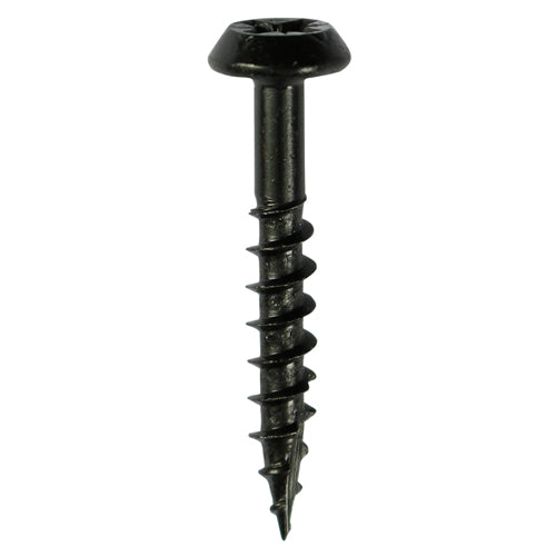 6.0 x 40 Low Profile Classic Exterior Screws Black, PZ3, Tub of 200, Timco 60040CLARB