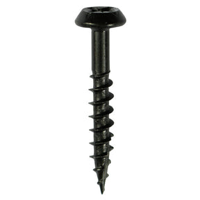 6.0 x 40 Low Profile Classic Exterior Screws Black, PZ3, Tub of 200, Timco 60040CLARB