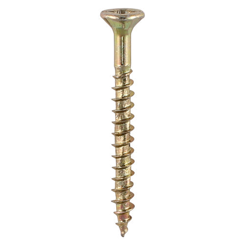 3.0 x 16 (4 x 5/8) Timco Velocity Premium Countersunk Pozi Pz1, Woodscrew, Steel Zinc Yellow Finish, 30016VY