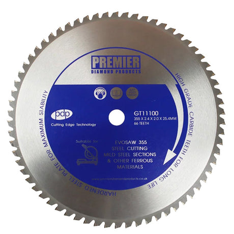 Premier 355mm Steel Cutting Circular Saw Blade GT11100