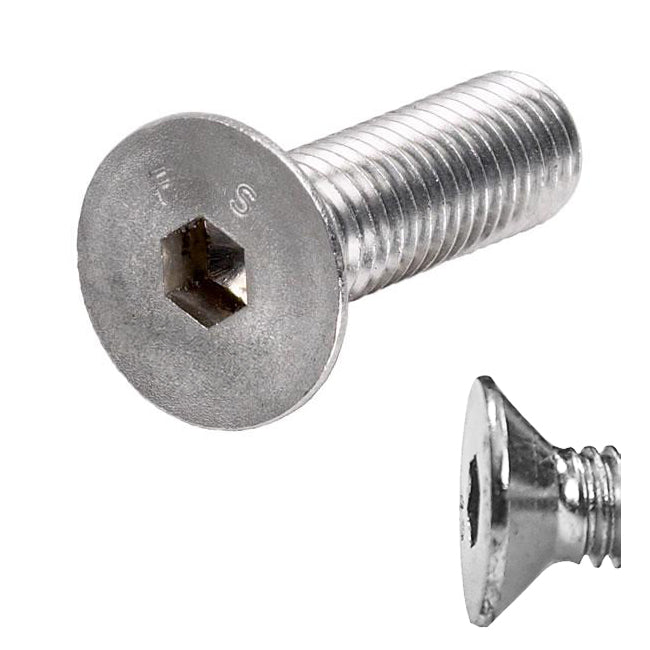 M16 x 30 Socket Countersunk Screws, Stainless Steel A4 (316), DIN 7991