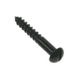 10 x 1" 1/2 Round Head Slotted Black Jappaned Woodscrew