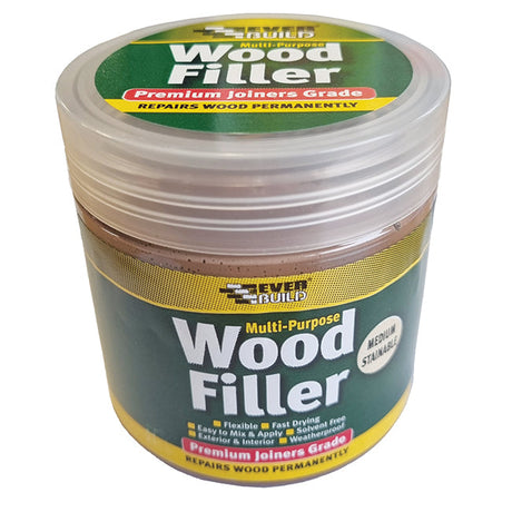 Everbuild Premium Grade Wood Filler Stainable Medium 250ml