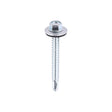 5.5 x 50mm (5/16" Hexagon Head) Self Drill Screws, Metal to Metal, Bright Zinc Plated For Steel 1.2-4mm Thickness with 16mm EPDM Washer ZL50W16